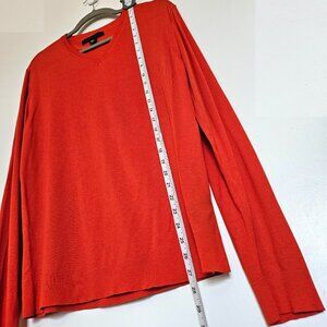 Kenneth Cole New York V-Neck Lightweight Silk & Cotton Blend Pullover Sweater, M